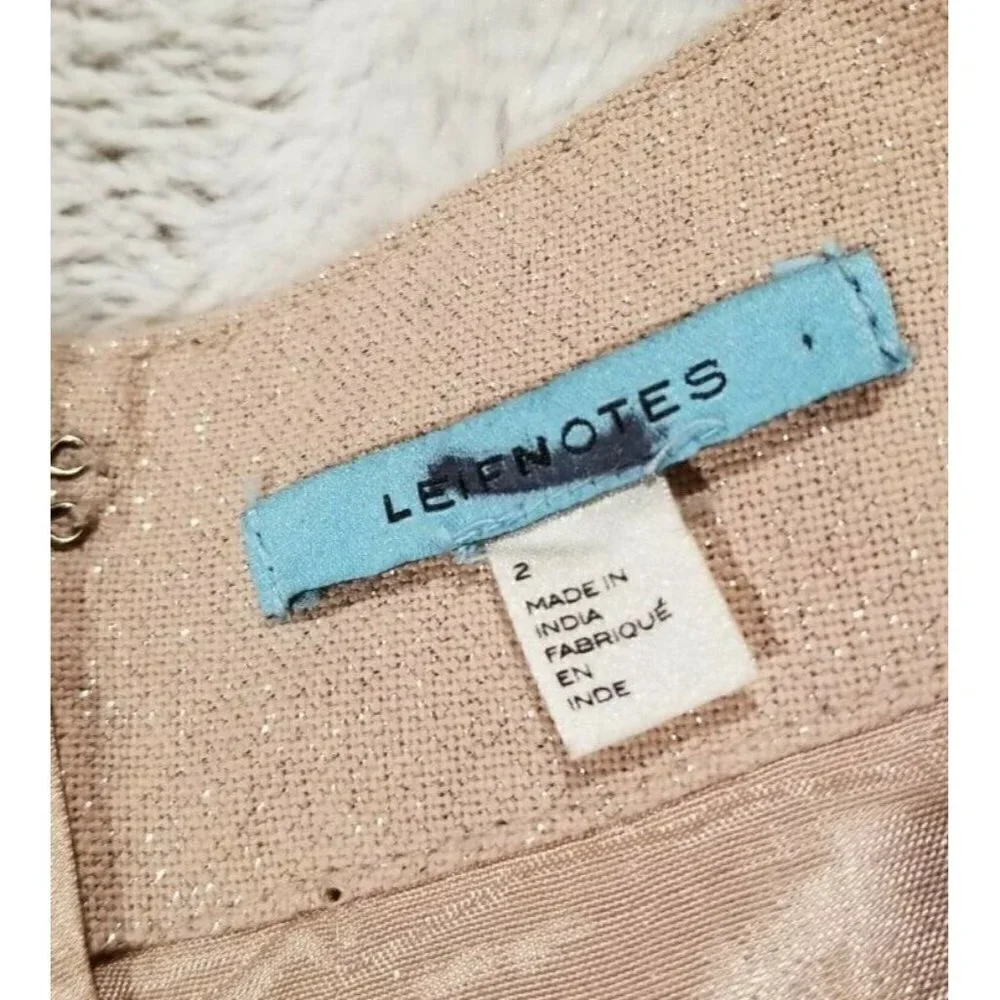 Leifnotes Blush‎ Pink Cotton Blend Sequin Bird Sz 2